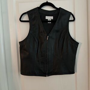 Black Leather Vest